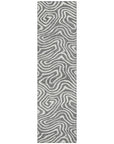 LOOMLAN Rugs Evalora Gray Washable Indoor-Outdoor Rug