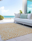 LOOMLAN Rugs Evalora Orange Washable Indoor-Outdoor Rug