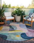 LOOMLAN Rugs Evan Green Washable Indoor-Outdoor Rug