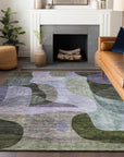 LOOMLAN Rugs Evan Olive Washable Indoor-Outdoor Rug