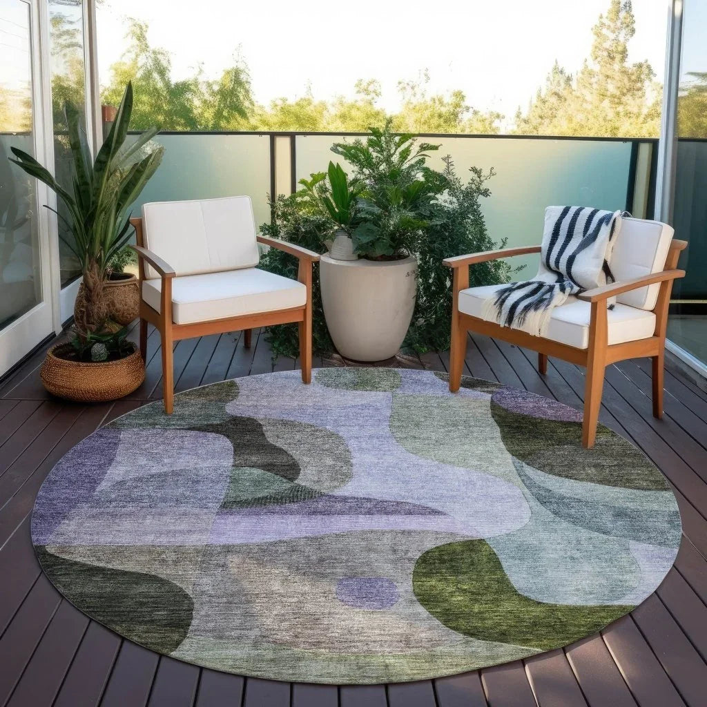LOOMLAN Rugs Evan Olive Washable Indoor-Outdoor Rug