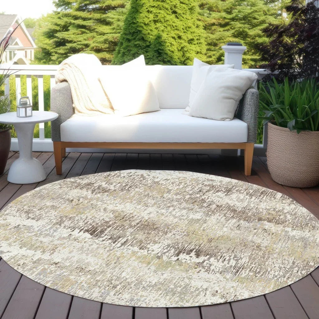 LOOMLAN Rugs Evandra Ivory Washable Indoor-Outdoor Rug