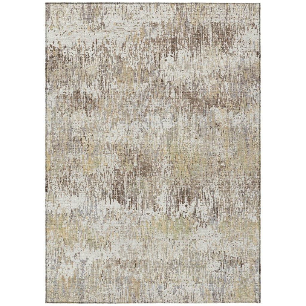 LOOMLAN Rugs Evandra Ivory Washable Indoor-Outdoor Rug