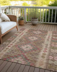LOOMLAN Rugs Evynne Brown Washable Indoor-Outdoor Rug