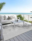 Serenza Gray Washable Indoor-Outdoor Rug -- gray