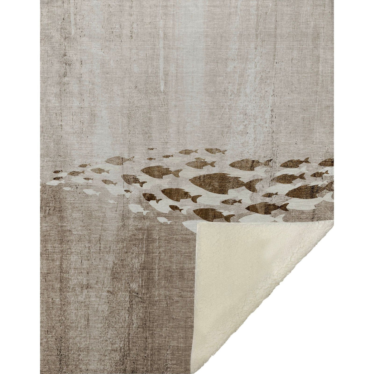 Nautical Brown Washable Indoor-Outdoor Rug
