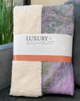 Watercolors Purple Washable Indoor-Outdoor Rug