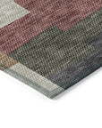 Flowing Harmony Paprika Washable Indoor-Outdoor Rug