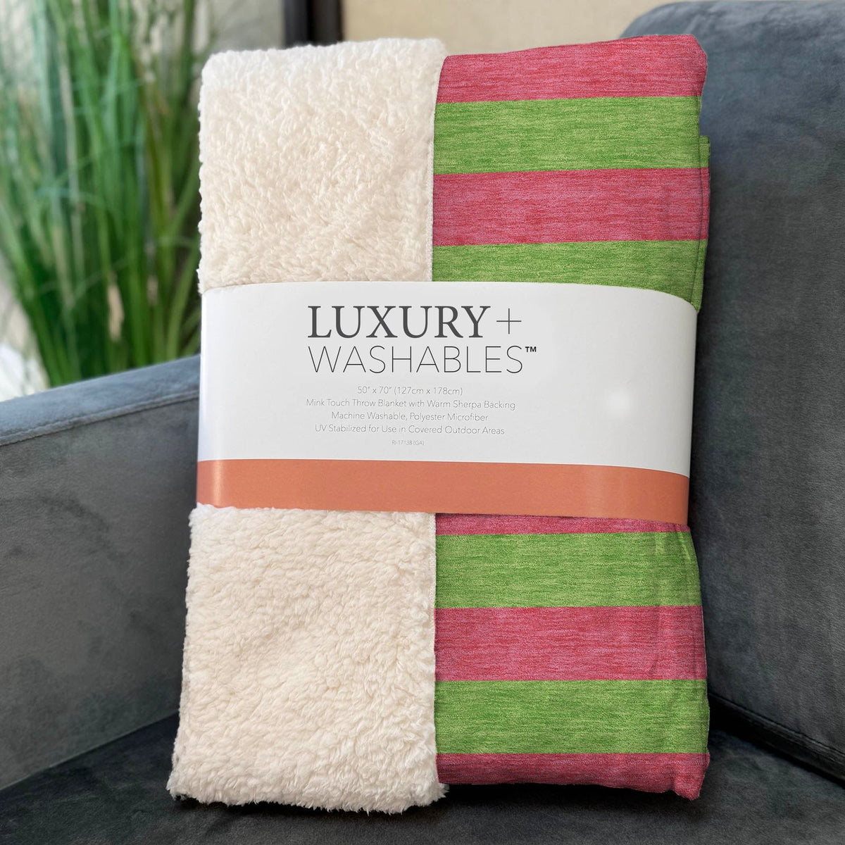 Fluid Mirage Pink Washable Indoor-Outdoor Rug