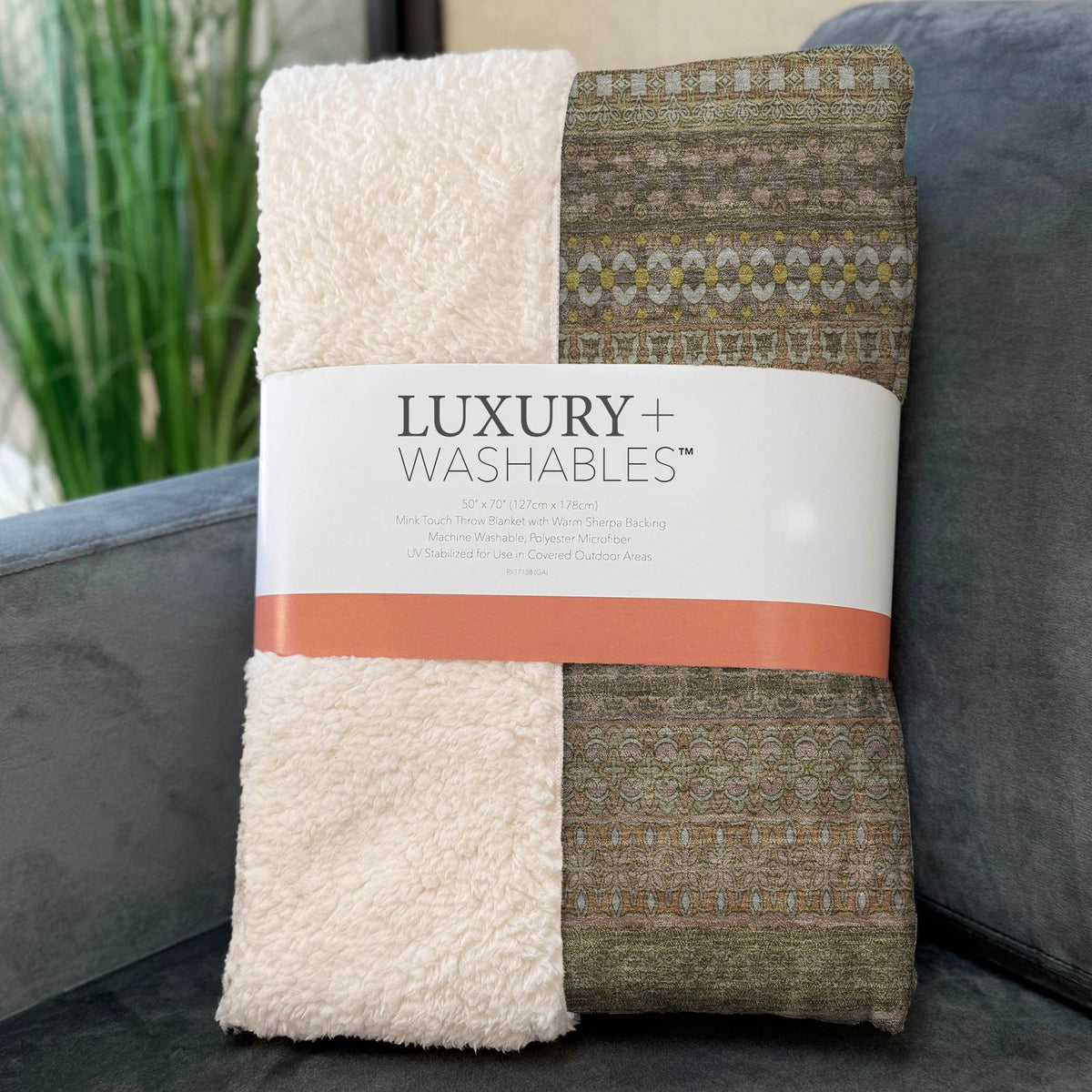 Stripes Brown Washable Indoor-Outdoor Rug