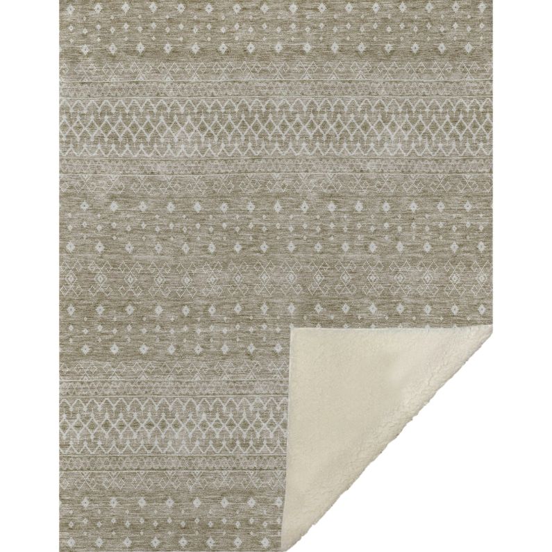 Boho Brown Washable Indoor-Outdoor Rug