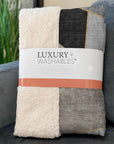 Gentle Waves Blue Washable Indoor-Outdoor Rug