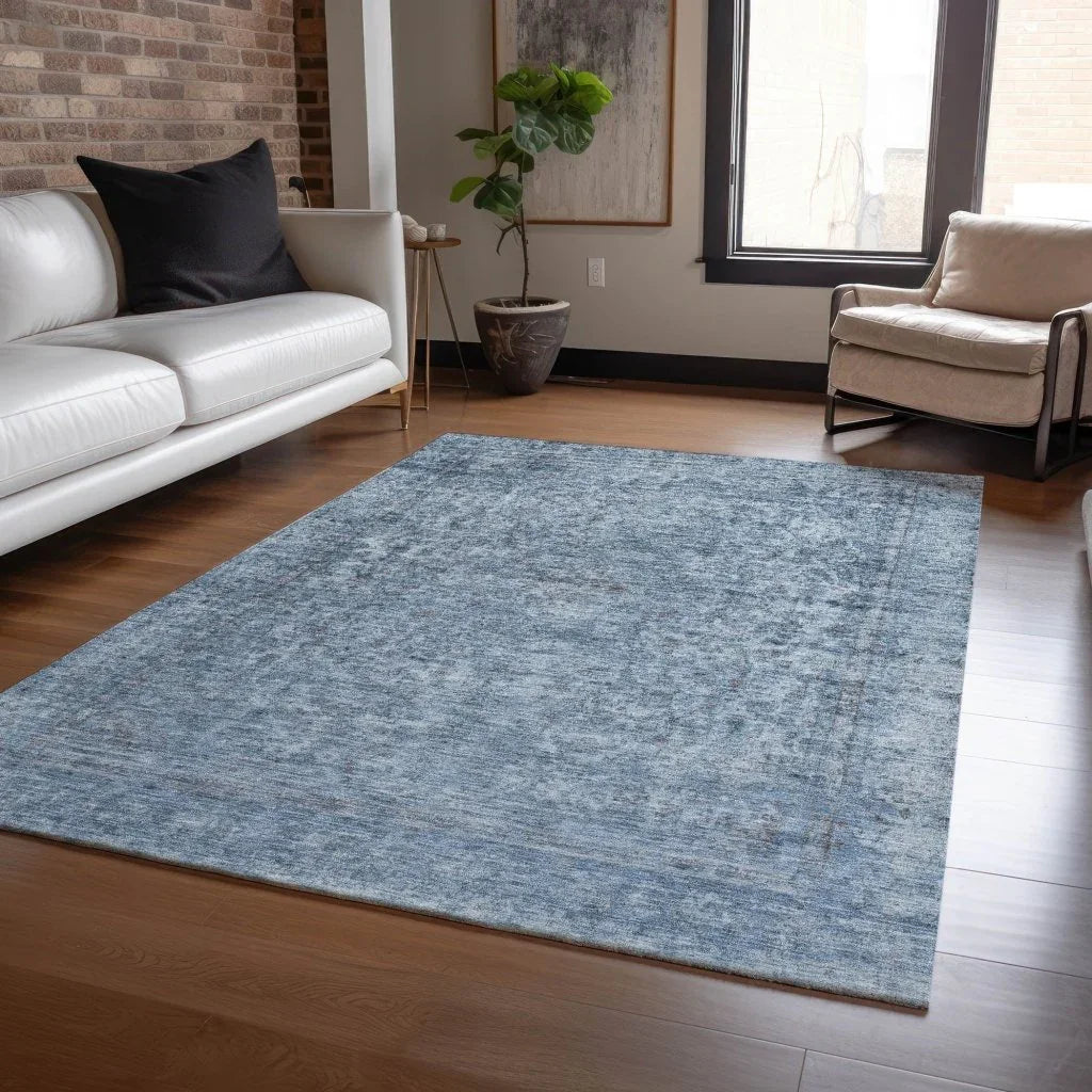 LOOMLAN Rugs Felissae Blue Washable Indoor-Outdoor Rug