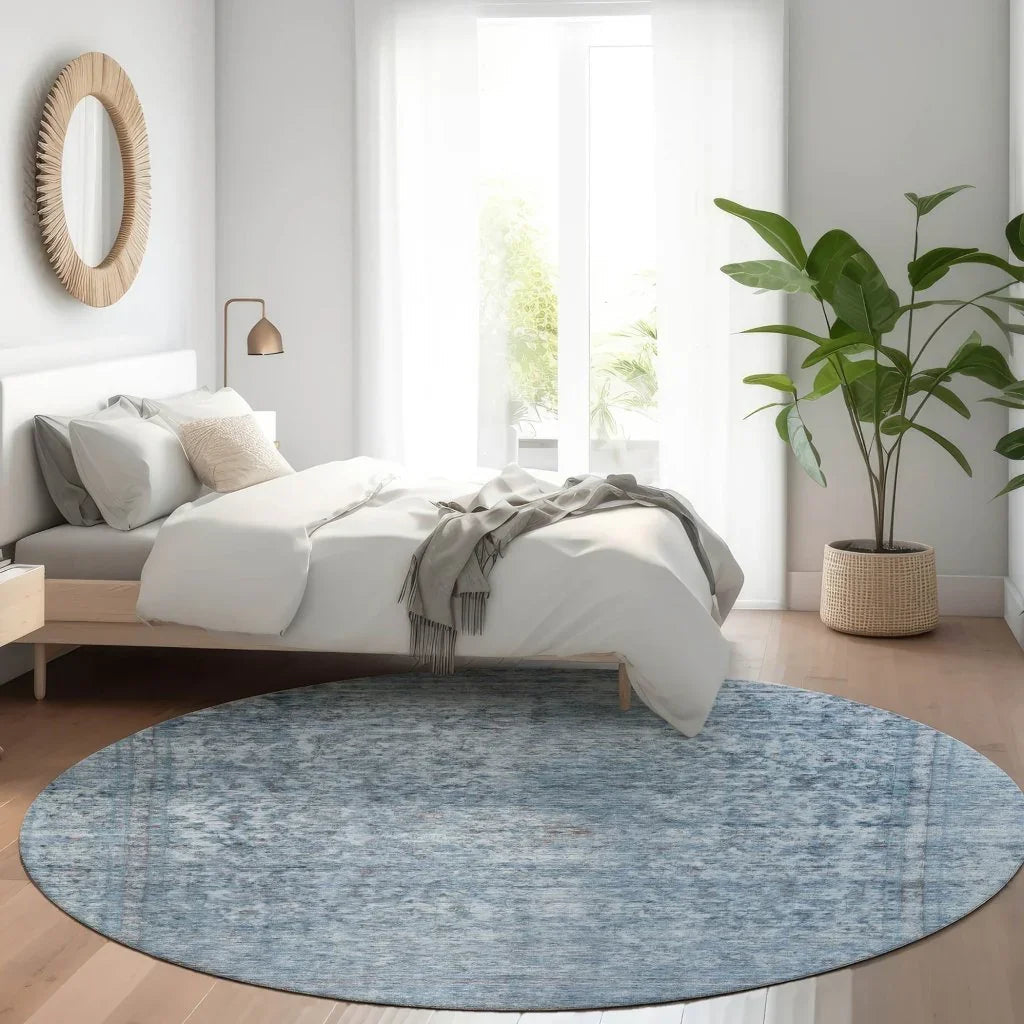 LOOMLAN Rugs Felissae Blue Washable Indoor-Outdoor Rug