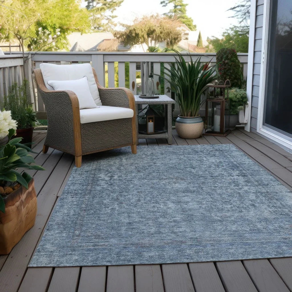 LOOMLAN Rugs Felissae Blue Washable Indoor-Outdoor Rug
