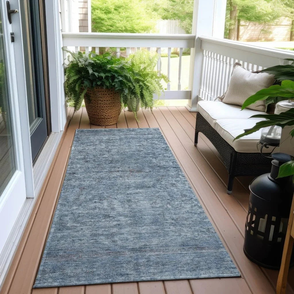 LOOMLAN Rugs Felissae Blue Washable Indoor-Outdoor Rug