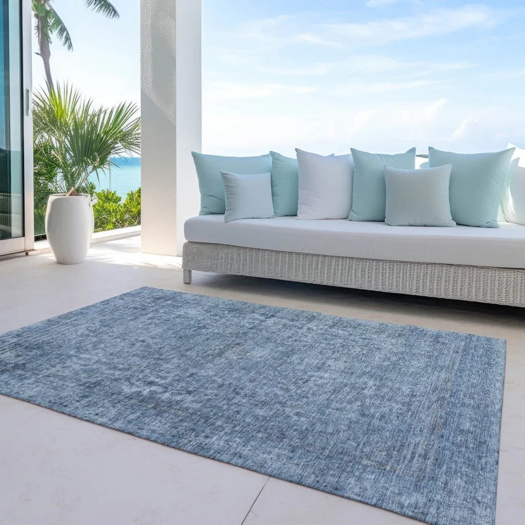 LOOMLAN Rugs Felissae Blue Washable Indoor-Outdoor Rug