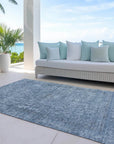 LOOMLAN Rugs Felissae Blue Washable Indoor-Outdoor Rug