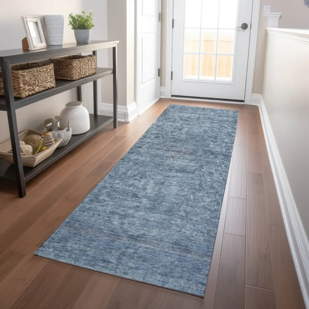 LOOMLAN Rugs Felissae Blue Washable Indoor-Outdoor Rug