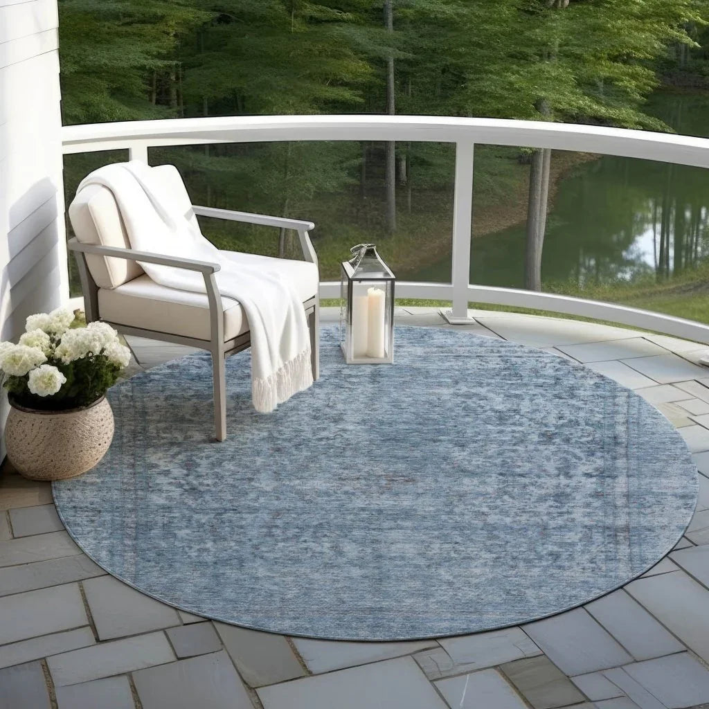 LOOMLAN Rugs Felissae Blue Washable Indoor-Outdoor Rug