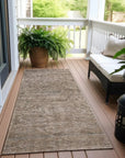 LOOMLAN Rugs Felissae Brown Washable Indoor-Outdoor Rug