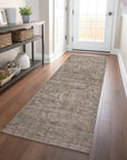 LOOMLAN Rugs Felissae Brown Washable Indoor-Outdoor Rug