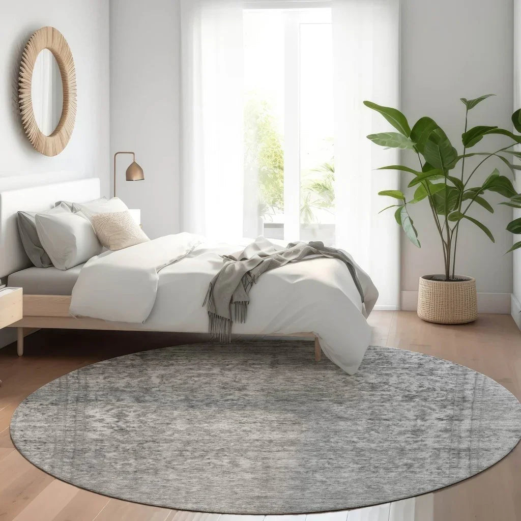 LOOMLAN Rugs Felissae Gray Washable Indoor-Outdoor Rug