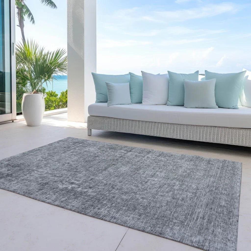 LOOMLAN Rugs Felissae Gray Washable Indoor-Outdoor Rug