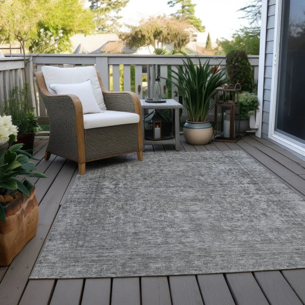 LOOMLAN Rugs Felissae Gray Washable Indoor-Outdoor Rug