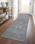 LOOMLAN Rugs Felissae Gray Washable Indoor-Outdoor Rug