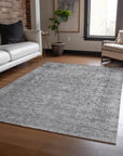 LOOMLAN Rugs Felissae Gray Washable Indoor-Outdoor Rug