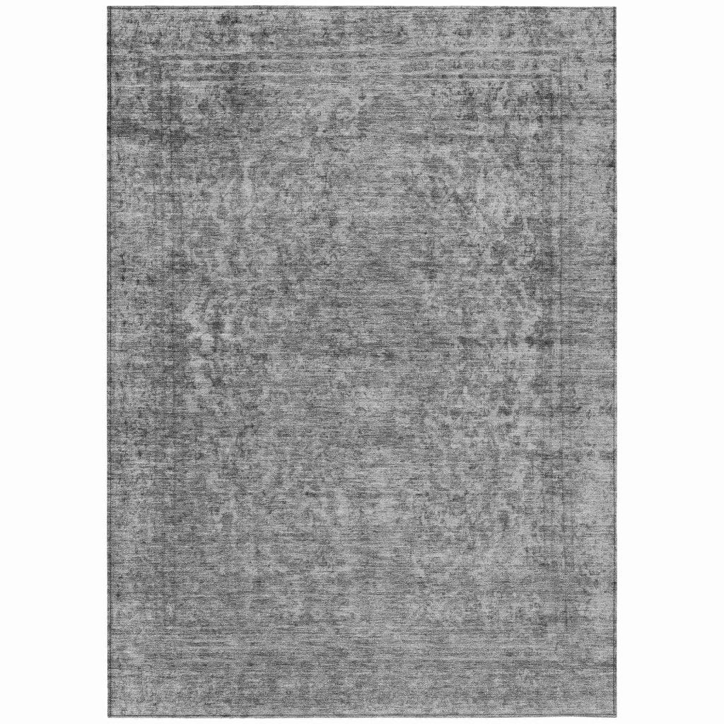 LOOMLAN Rugs Felissae Gray Washable Indoor-Outdoor Rug