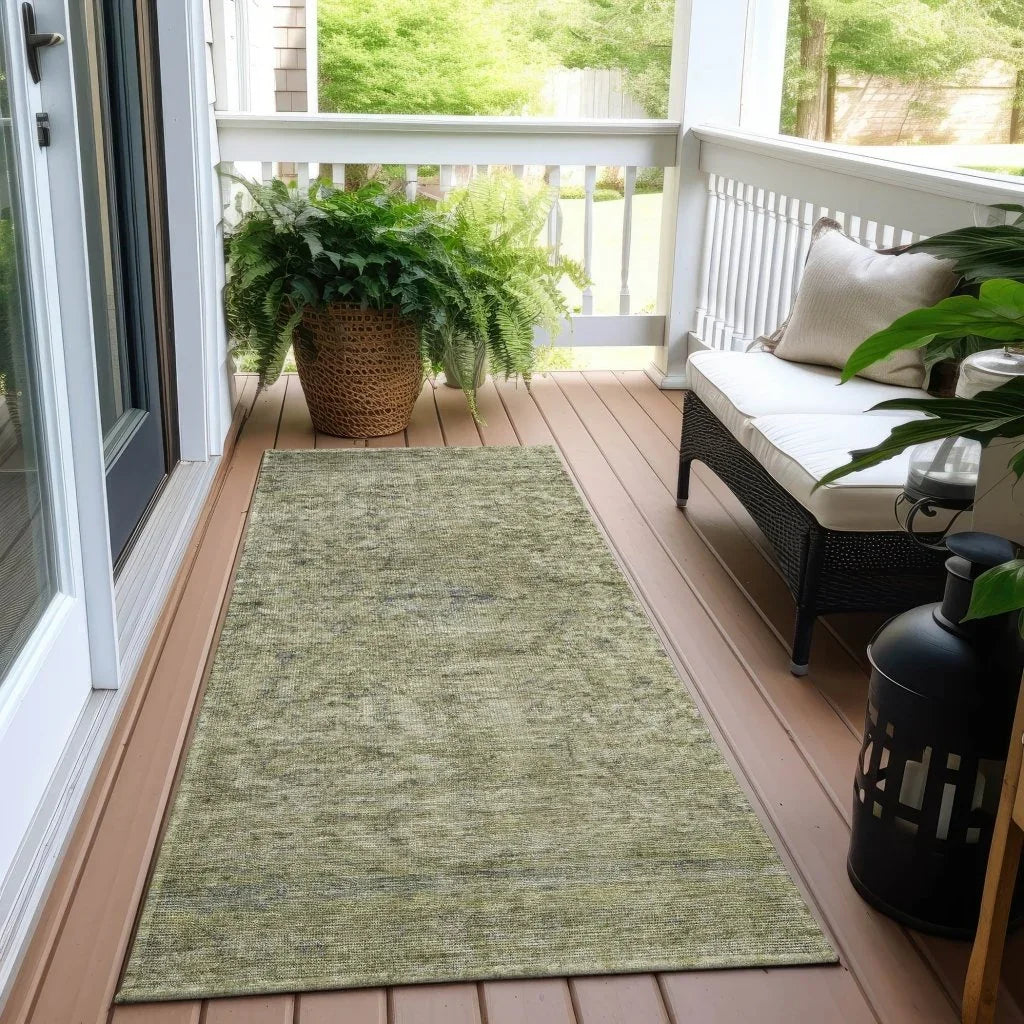 LOOMLAN Rugs Felissae Green Washable Indoor-Outdoor Rug