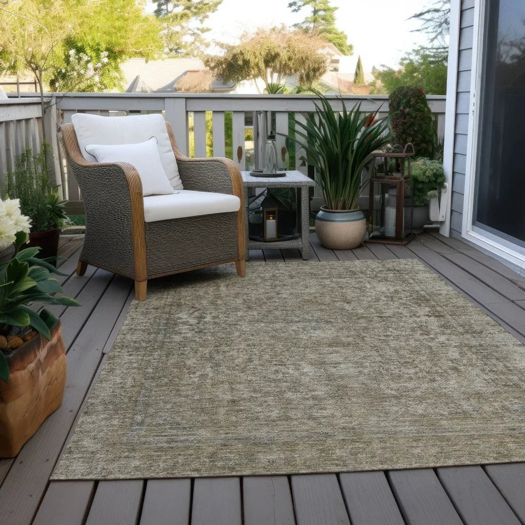 LOOMLAN Rugs Felissae Pewter Washable Indoor-Outdoor Rug
