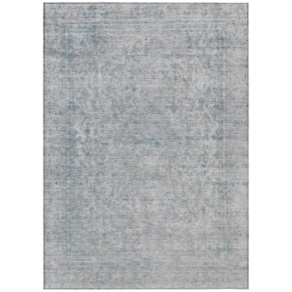 LOOMLAN Rugs Felissae Silver Washable Indoor-Outdoor Rug