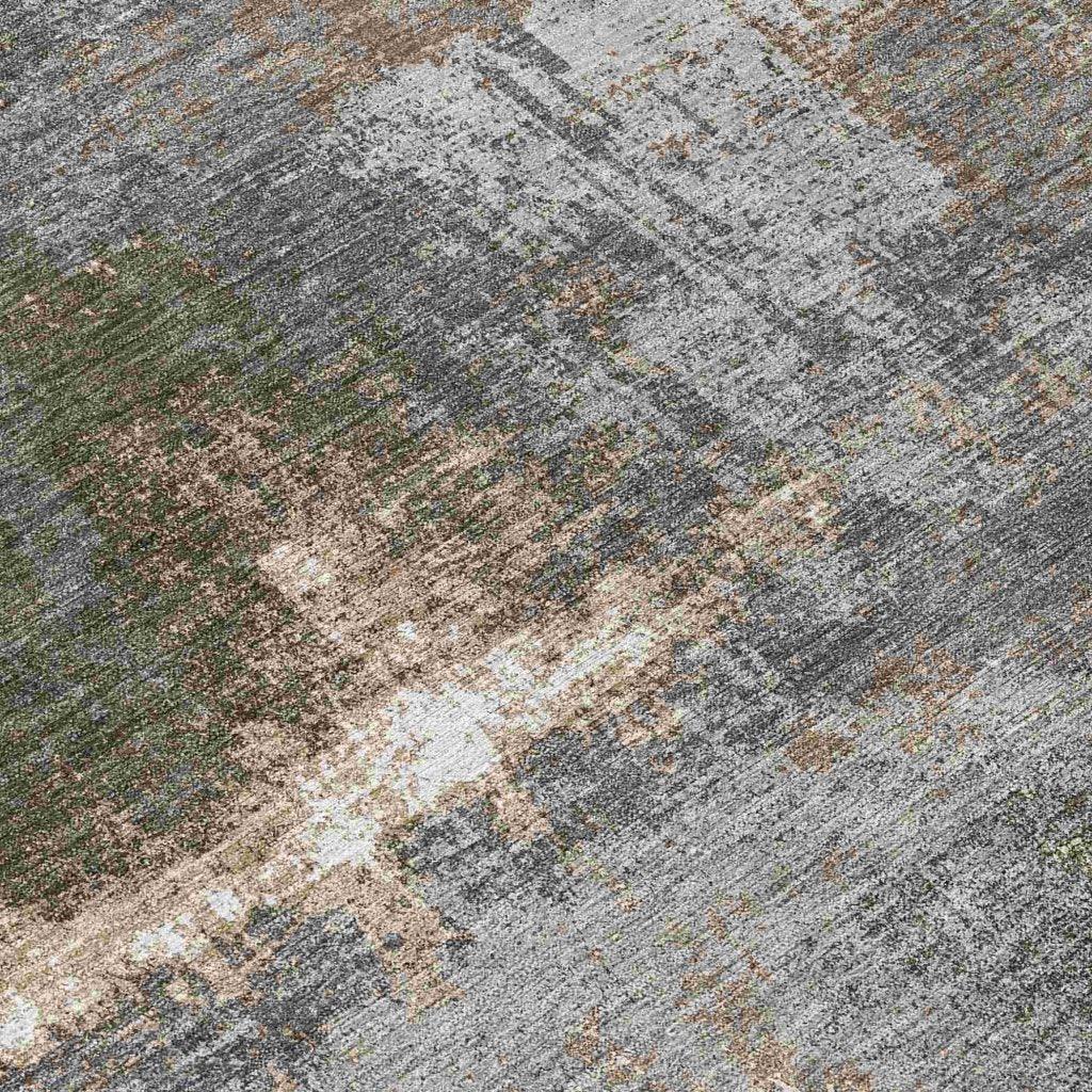 LOOMLAN Rugs Fernal Brown Washable Indoor-Outdoor Rug