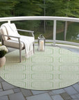 LOOMLAN Rugs Fernalis Green Washable Indoor-Outdoor Rug