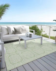 LOOMLAN Rugs Fernalis Green Washable Indoor-Outdoor Rug
