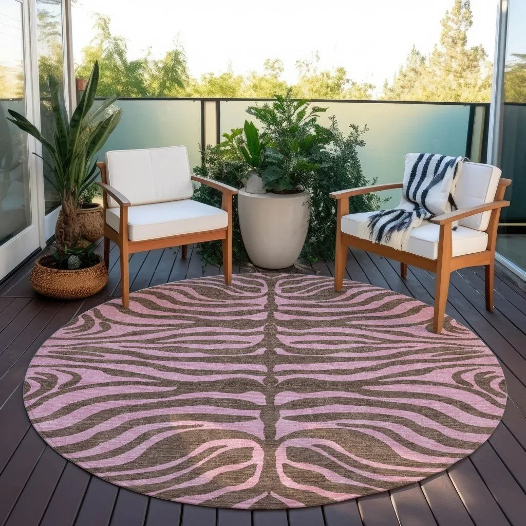 LOOMLAN Rugs Fernelle Brown Washable Indoor-Outdoor Rug
