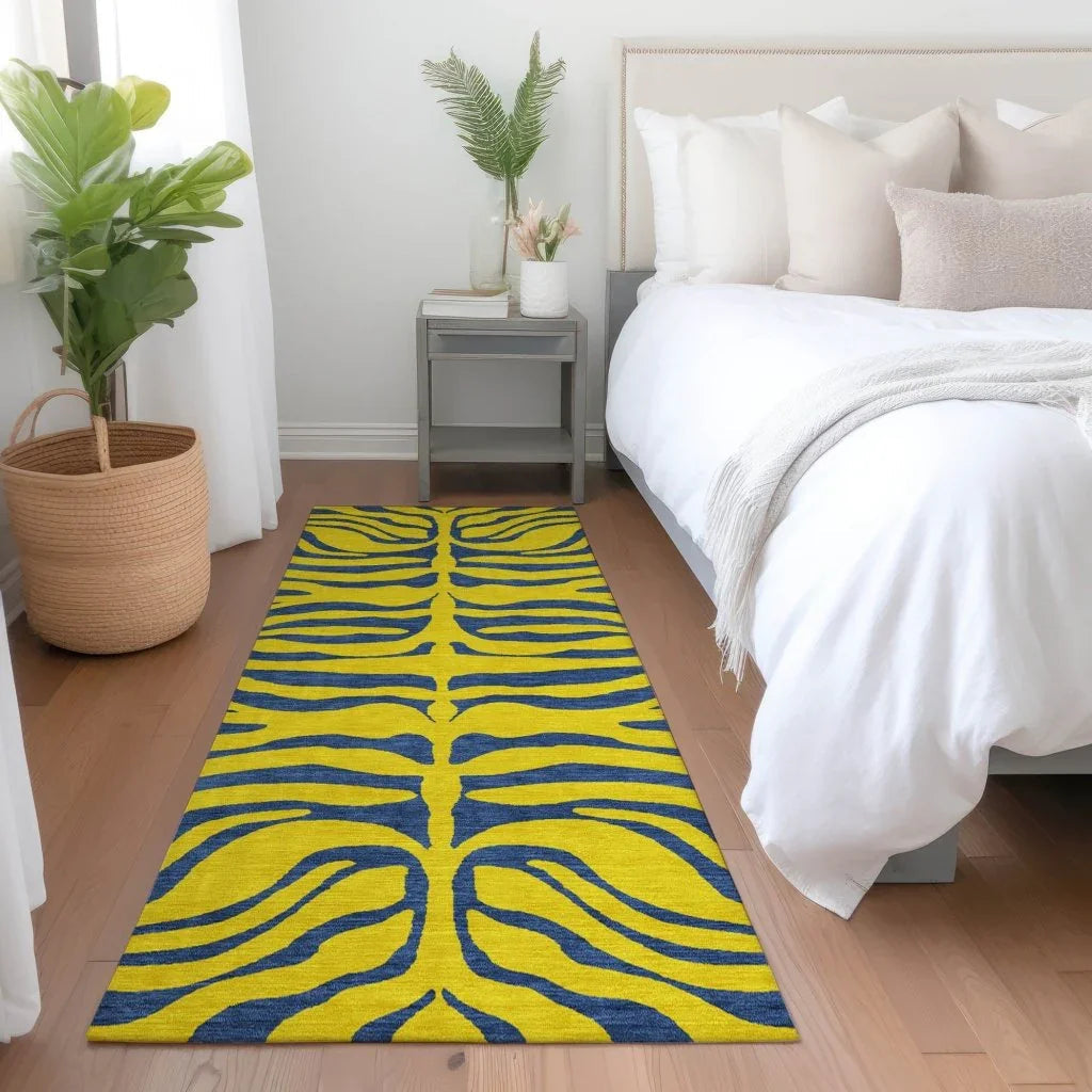 LOOMLAN Rugs Fernelle Gold Washable Indoor-Outdoor Rug