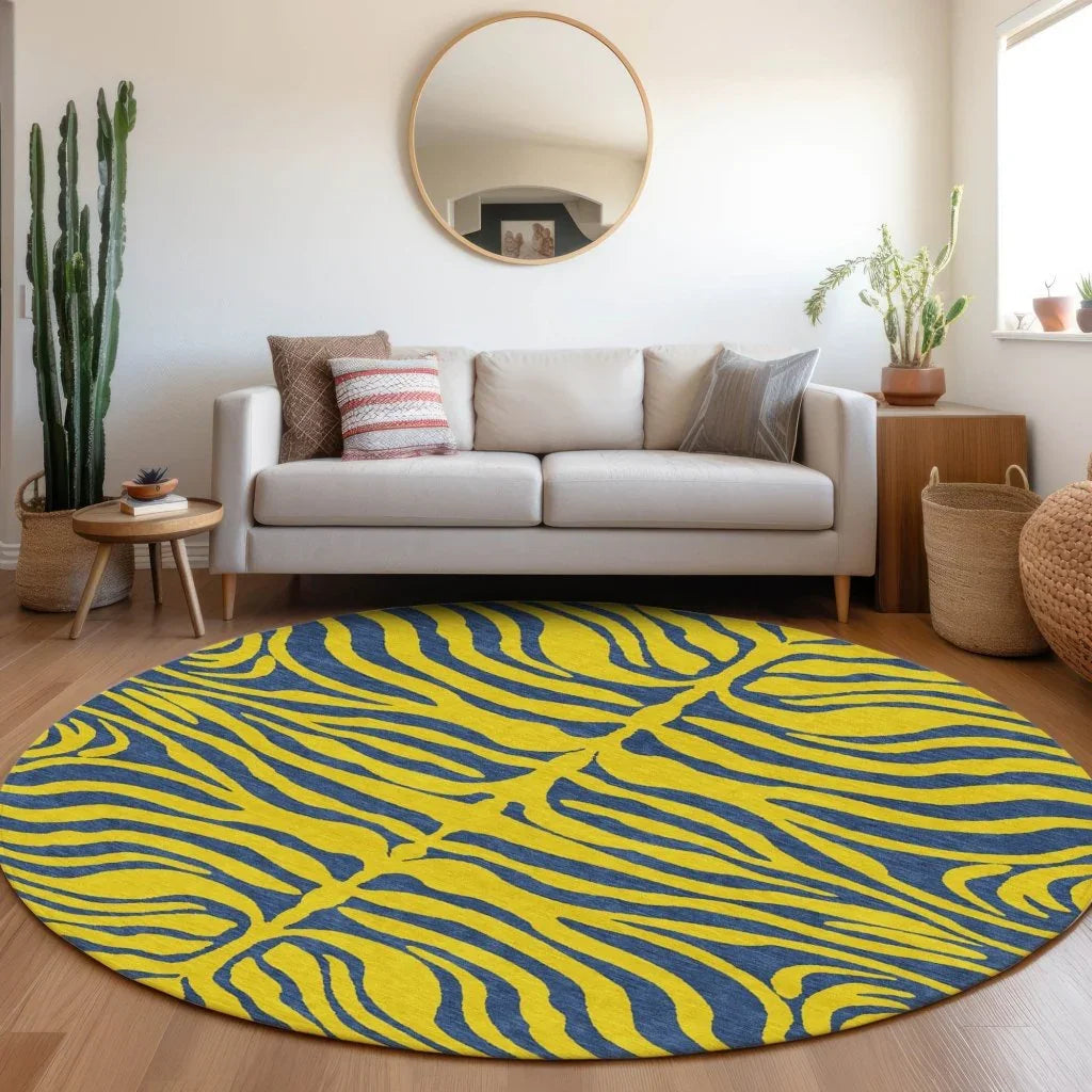 LOOMLAN Rugs Fernelle Gold Washable Indoor-Outdoor Rug