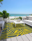 LOOMLAN Rugs Fernelle Gold Washable Indoor-Outdoor Rug