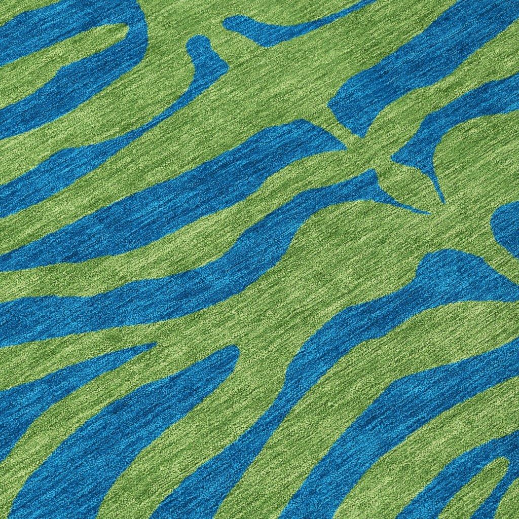 LOOMLAN Rugs Fernelle Green Washable Indoor-Outdoor Rug
