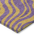 LOOMLAN Rugs Fernelle Purple Washable Indoor-Outdoor Rug