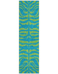 LOOMLAN Rugs Fernelle Teal Washable Indoor-Outdoor Rug