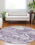 LOOMLAN Rugs Ferren Purple Washable Indoor-Outdoor Rug