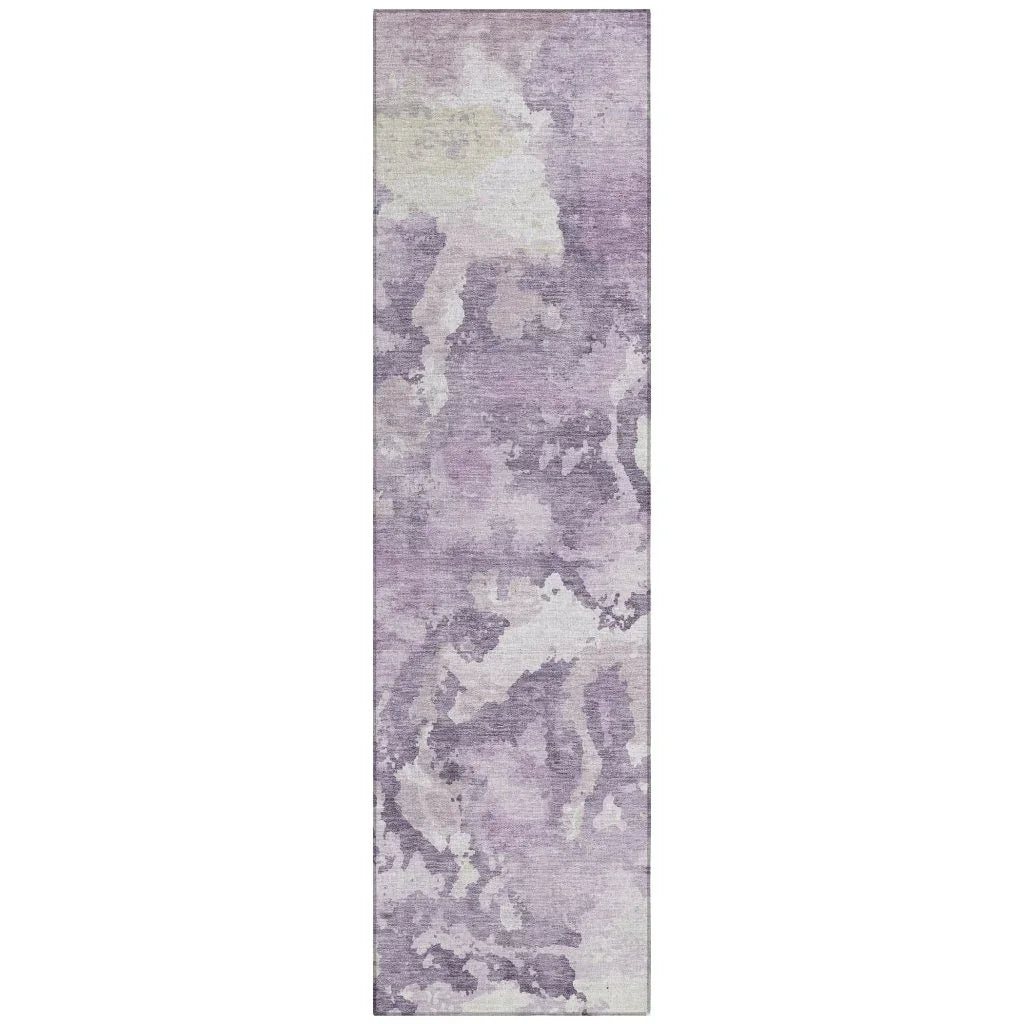 LOOMLAN Rugs Ferren Purple Washable Indoor-Outdoor Rug