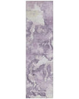 LOOMLAN Rugs Ferren Purple Washable Indoor-Outdoor Rug