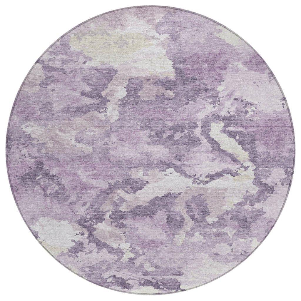 LOOMLAN Rugs Ferren Purple Washable Indoor-Outdoor Rug