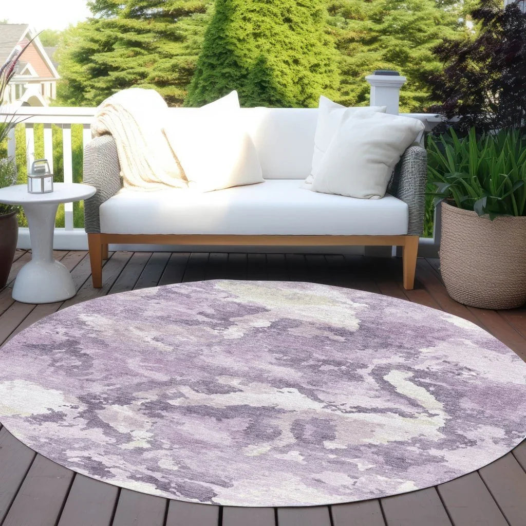 LOOMLAN Rugs Ferren Purple Washable Indoor-Outdoor Rug